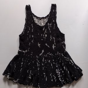 Free people Peplum Knit Sweater Tank Cotton